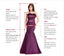 Pink Satin Simple Mermaid Spaghetti Straps Long V-neck Prom Dresses, BGS0432