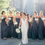 A-line Grey Spaghetti Straps Cheap Long Custom Bridesmaid Dresses , BGB0036