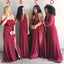 Mismatched Cheap Long Custom Bridesmaid Dresses , BGB0046