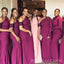 Sexy Sheath Fuchsia Mermaid Long Sleeves Long Custom Bridesmaid Dresses, BGB0111