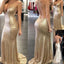 Backless Halter Mermaid Sequin Cheap Long Prom Bridesmaid Dress, BG51367 - Bubble Gown