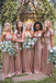 Mismatched Rose Gold Sequin Charming Long Bridesmaid Dresses, BG51567