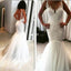 Ivory Mermaid Unique Applique Sexy Affordable Long Wedding Dress, BG51611