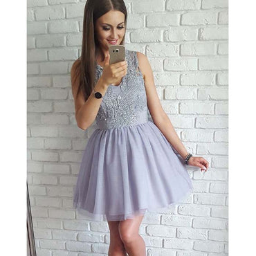 Cheap Lovely Lavender Junior Graduation School Short Homecoming Dresses, BG51631 - Bubble Gown