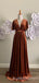 Floor Length Copper Velvet  Convertible Long Bridesmaid Dresses, BN1008