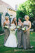 Column Silver Grey Sequin Strapless Long Bridesmaid Dresses , BN1048