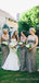 Column Silver Grey Sequin Strapless Long Bridesmaid Dresses , BN1048