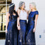 Column/Sheath Royal Blue Sequin Long Bridesmaid Dresses , BN1051