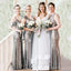 Grey Sequin Long Mermaid Bridesmaid Dresses , BN1063