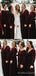 Long Sleeves Burgundy Velvet Long Bridesmaid Dresses, BN1098