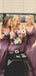 A-line Dusty Purple Tulle Spaghetti Straps Long Custom Bridesmaid Dresses , BN1304