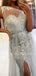 Sexy Mermaid One Shoulder Lace Long Evening Prom Dresses, MR7239