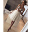 Halter Silver Sequin Ivory Tulle Lovely Short Homecoming Dresses, BH118 - Bubble Gown