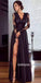 Sexy Lace Long Sleeve Split Side Long Prom Dresses FP1173