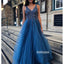 Dazzing Blue Stylish Tulle Formal Prom Dress FP1191