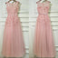 Formal Blush Pink A Line Cheap Long Prom Dresses, BGP001 - Bubble Gown